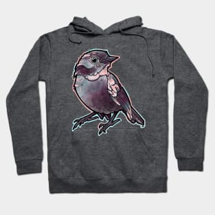 cute bird, pink and grey Hoodie